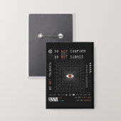 ザウォッチャー – テクノ – ブルタリストストリートウェアデザイン 缶バッジ (正面/裏面)