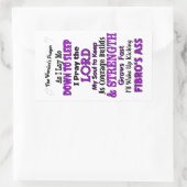 ザウォリアーズ祈りの言葉フィブロ 長方形シール (バッグ)