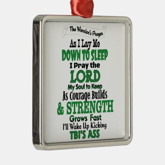 ザウォリアーズ祈りの言葉TBI メタルオーナメント (右)