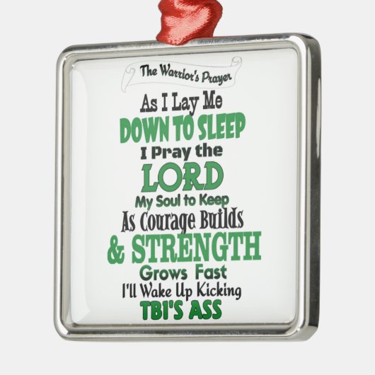 ザウォリアーズ祈りの言葉TBI メタルオーナメント (左)