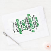 ザウォリアーズ祈りの言葉TBI 長方形シール (封筒)