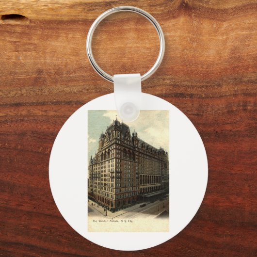 ザウォルドーフアストリア、ニューヨーク市1908ヴィンテージ キーホルダー (正面)