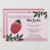 ザウォーターカラーストロベリーフィールドパーティの招待状 招待状 (正面/裏面)