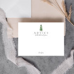 ザウォーターカラーパインツリーフォレストズコレク結婚ション アドバイスカード<br><div class="desc">祝は、これらのトレンディーのアドバイスカードと共モダンにスタイルして。シンプルはまだスタイリッシュデザインは、あなた書のためにアドバイスのノートを保与え、何年も繰り返す上でを与える。文言は、これらのカードがブライダルシャワー、婚約、記念日、卒業生、その他の多くの特別なイベントのためのアドバイスカードに素早く変換できるようにパーソナライズする簡単である。</div>