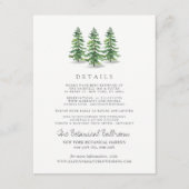 ザウォーターカラーパインツリーフォレストズコレク結婚ション エンクロージャーカード (正面)