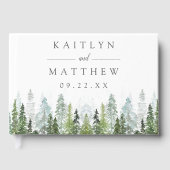 ザウォーターカラーパインツリーフォレストズコレク結婚ション ゲストブック (正面)