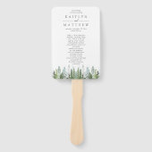 ザウォーターカラーパインツリーフォレストズコレク結婚ション ハンドファン (正面)