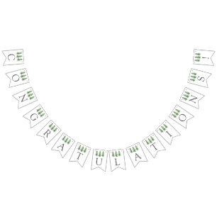 ザウォーターカラーパインツリーフォレストズコレク結婚ション バンティングフラッグ