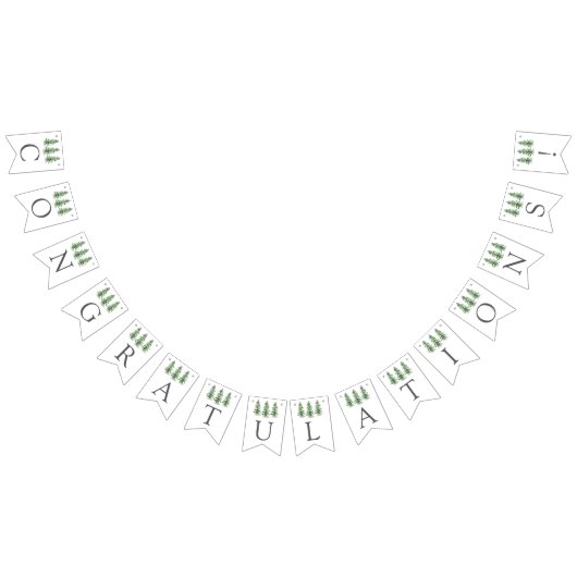 ザウォーターカラーパインツリーフォレストズコレク結婚ション バンティングフラッグ (全)