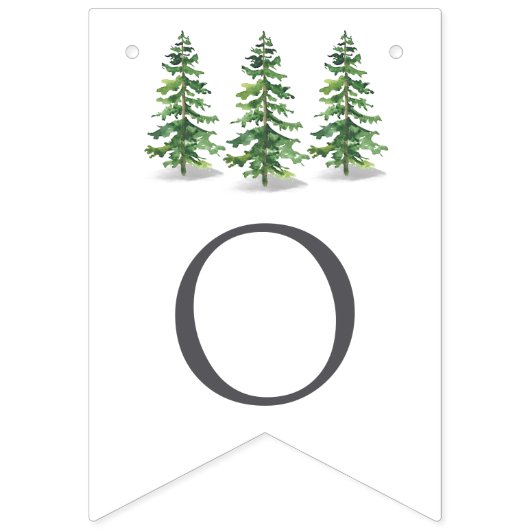 ザウォーターカラーパインツリーフォレストズコレク結婚ション バンティングフラッグ (第2の旗)