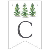 ザウォーターカラーパインツリーフォレストズコレク結婚ション バンティングフラッグ (第1の旗)