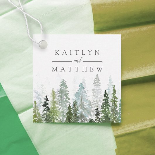 ザウォーターカラーパインツリーフォレストズコレク結婚ション フェイバータグ