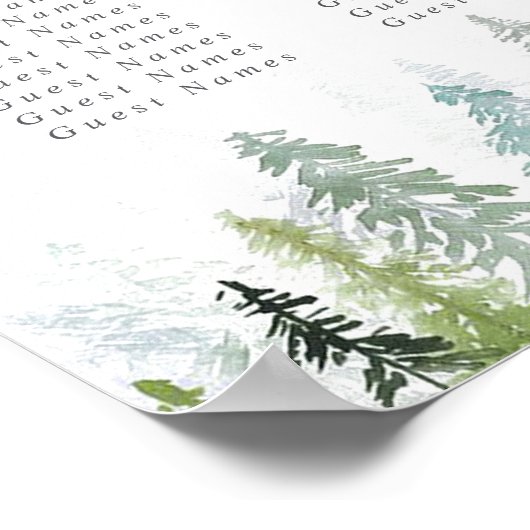 ザウォーターカラーパインツリーフォレストズコレク結婚ション ポスター (角)