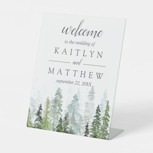 ザウォーターカラーパインツリーフォレストズコレク結婚ション 台座サイン (正面)