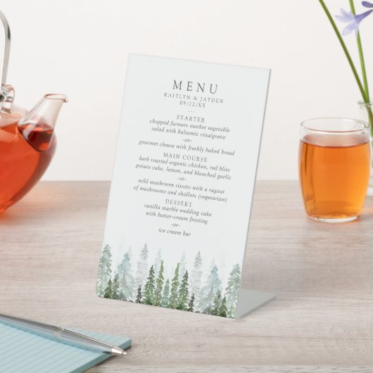 ザウォーターカラーパインツリーフォレストズコレク結婚ション 台座サイン (インサイチュ)