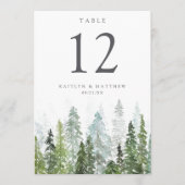 ザウォーターカラーパインツリーフォレストズコレク結婚ション 招待状 (正面)