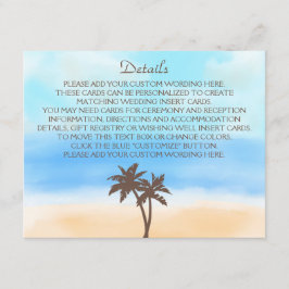 ザウォーターカラービーチ結婚式コレクション エンクロージャーカード