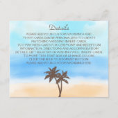ザウォーターカラービーチ結婚式コレクション エンクロージャーカード (正面)