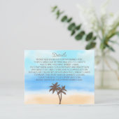 ザウォーターカラービーチ結婚式コレクション エンクロージャーカード (スタンド正面)