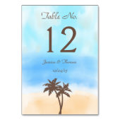 ザウォーターカラービーチ結婚式コレクション テーブルナンバー (裏面)