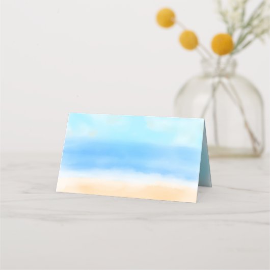 ザウォーターカラービーチ結婚式コレクション プレイスカード (裏面)