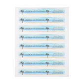 ザウォーターカラービーチ結婚式コレクション ラップアラウンドラベル (シート)