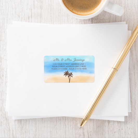 ザウォーターカラービーチ結婚式コレクション ラベル (インサイチュ)