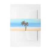 ザウォーターカラービーチ結婚式コレクション 招待状ベリーバンド (正面例)