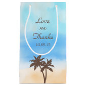 ザウォーターカラービーチ結婚式収集抱き枕 スモールペーパーバッグ (正面)