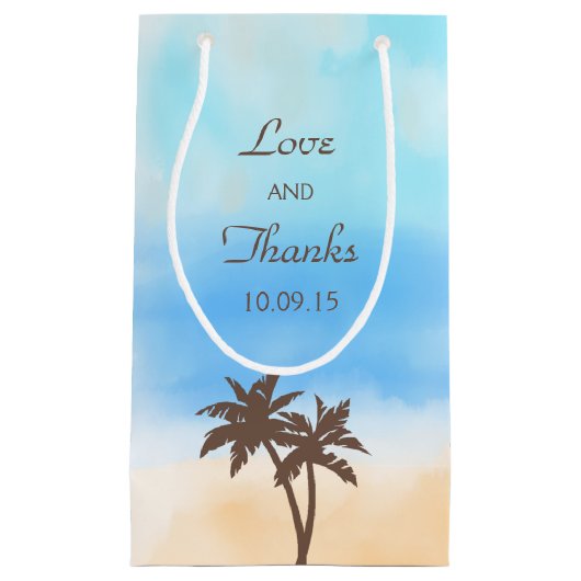 ザウォーターカラービーチ結婚式収集抱き枕 スモールペーパーバッグ (正面)