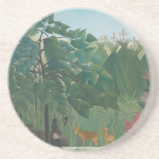 ザウォーターフォールバイアンリルーソーヴィンテージファインアート コースター (正面)