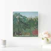 ザウォーターフォールバイアンリルーソーヴィンテージファインアート スクエア壁時計 (ホーム)