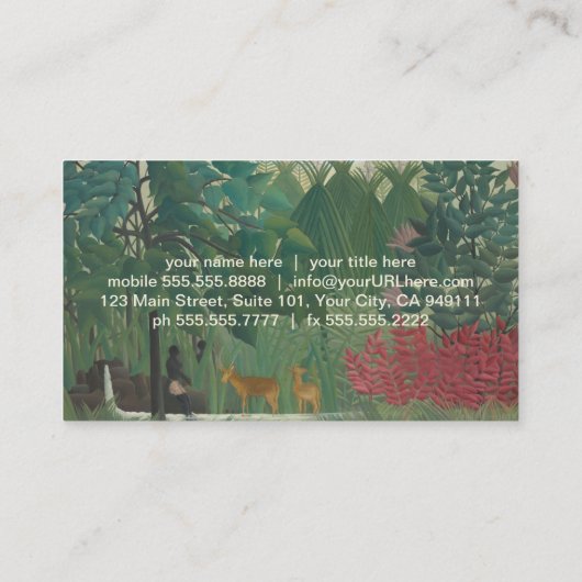 ザウォーターフォールバイアンリルーソーヴィンテージファインアート 名刺 (裏面)