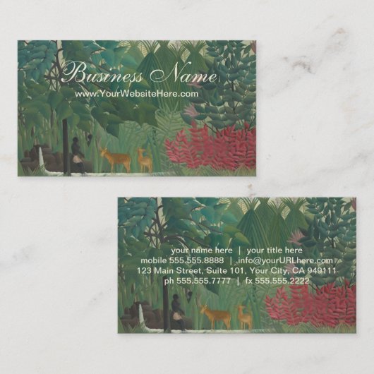 ザウォーターフォールバイアンリルーソーヴィンテージファインアート 名刺 (正面/裏面)