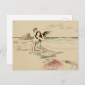 ザウォーターベビービーチヴィンテージおとぎ話 ポストカード (正面/裏面)