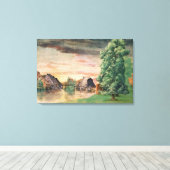 ザウォーターミル、1495-97 キャンバスプリント (インサイチュ (ウッドフロア))