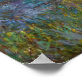 ザウォーターリリー – 夕日、クロード・モネ ポスター (角)