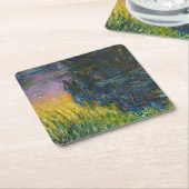 ザウォーターリリー – Setting Sun, Claude Monet, 1916 スクエアペーパーコースター (アングル)