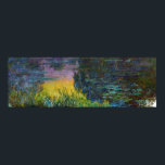 ザウォーターリリー – Setting Sun, Claude Monet, 1916 ポスター<br><div class="desc">オスカー・クロード・モネ（1840年11月14日–1926年12月5日）フランスのは画家で、印象派の創始者であフランスのり、特に自然の前に起こった自分の認識の哲学の中で最も一貫性のある多産の開業医であ絵画る。「印象主義」という用語は、1874年にモネとその仲間がパリサロンの代替として開催した個展の最初に展示された彼のインプレッション絵画、ソレイルレバント（インプレッション、日の出）のタイトルに由来する。モネは田舎を記録するという野心を抱フランスのき、光の変化や季節の移り変わりを捉えるために絵画、同じシーンの手法を何度も採用した。1883年からジュヴェルニーに住み、家や財産を購入し、彼の知る作品の主題となるユリの池を含む広大な造園プロジェクトを始め最高のた。1899年絵画に睡蓮を始め、橋を中心とした縦向きの風景を最初に始め日本の、その後、20年間の生涯を通じて彼を描き続ける大規模な絵画シリーズを制作した。引用文：ウィキペディア</div>