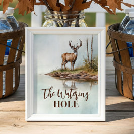 ザウォーターリングホール狩りパーティードリンクテーブルサイン ポスター