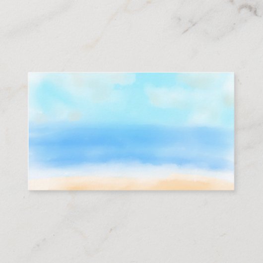 ザウォーター色ビーチ結婚式収集サイト エンクロージャーカード (裏面)