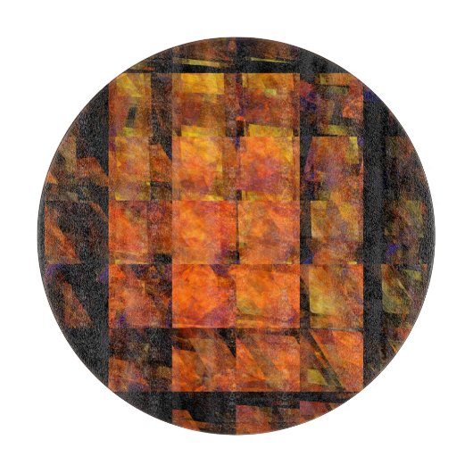 ザウォール抽象芸術アートサークル カッティングボード (正面)