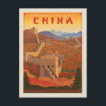 ザウォ素晴らしールオブ中国 ポストカード<br><div class="desc">アンダーソン・デザイン・グループは、テネシー州ナッシュビルのイラストレーション兼デザイン会社で、受賞歴のある企業です。創業者のジョエル・アンダーソン氏は、才能あるアーティストのチームに、1920年代から1960年代にかけてのクラシックヴィンテージのプリントに似た広告オリジナルポスターアートを作るよう指示しています。</div>