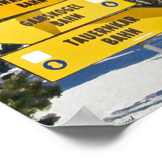 ザウチェンシースキーエリア18x24 ポスター (角)