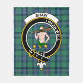 ザウチエのクランのショー古代タータンチェックのプレイド フリースブランケット (正面)