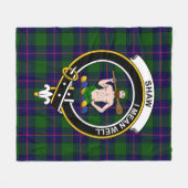 ザウチエのクラン・ショーモダンタータンチェック・プレイド フリースブランケット (正面(横))