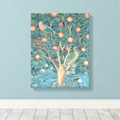 ザウッドペッカーテーペストリー、ウッドペッカー詳細 キャンバスプリント (インサイチュ (ウッドフロア))