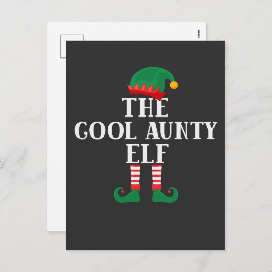 ザウンティカッコいい小妖精や小人のクリおもしろいスマス シーズンポストカード (正面/裏面)