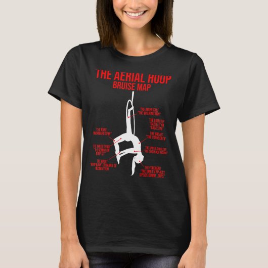 ザエアリアルフープBruiseマップ曲技体操S Tシャツ (正面)
