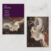 ザエクスプレスドスワンモノグラム、パープルパール紙 名刺 (正面/裏面)